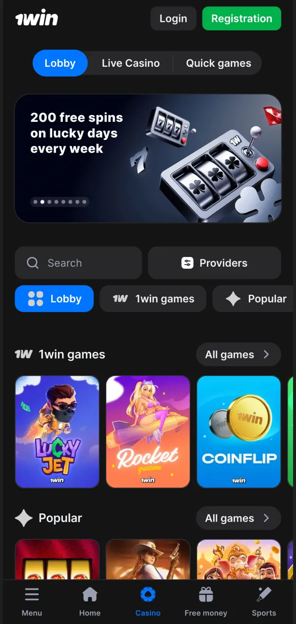 Explore multiple casino games showcased on the 1win platform.