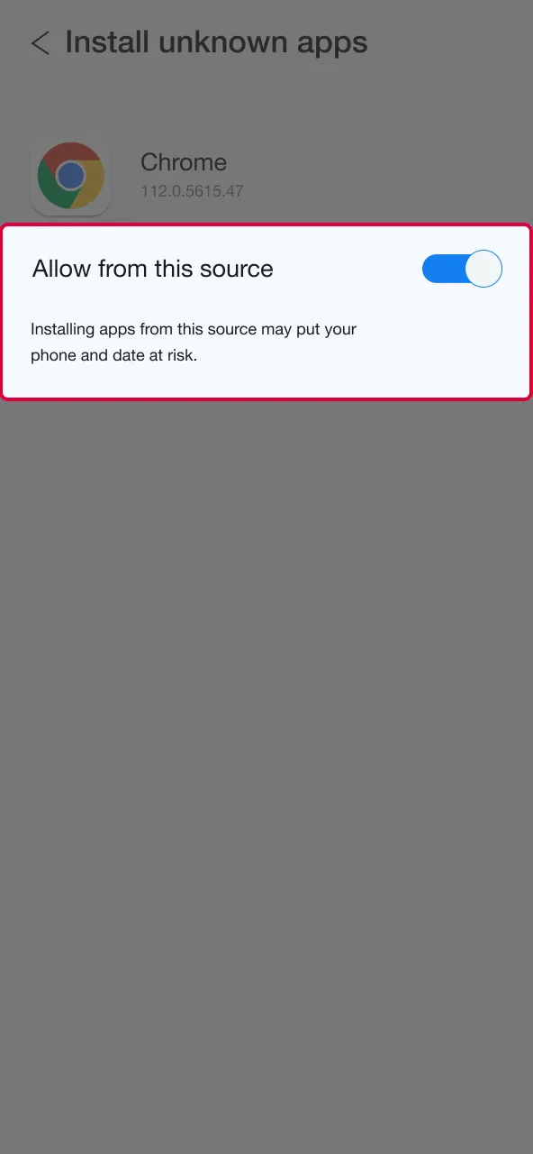 Activate unknown sources option for Aviator app.