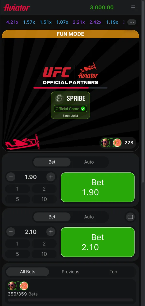 Aviator opening screen showcasing the game’s central theme.