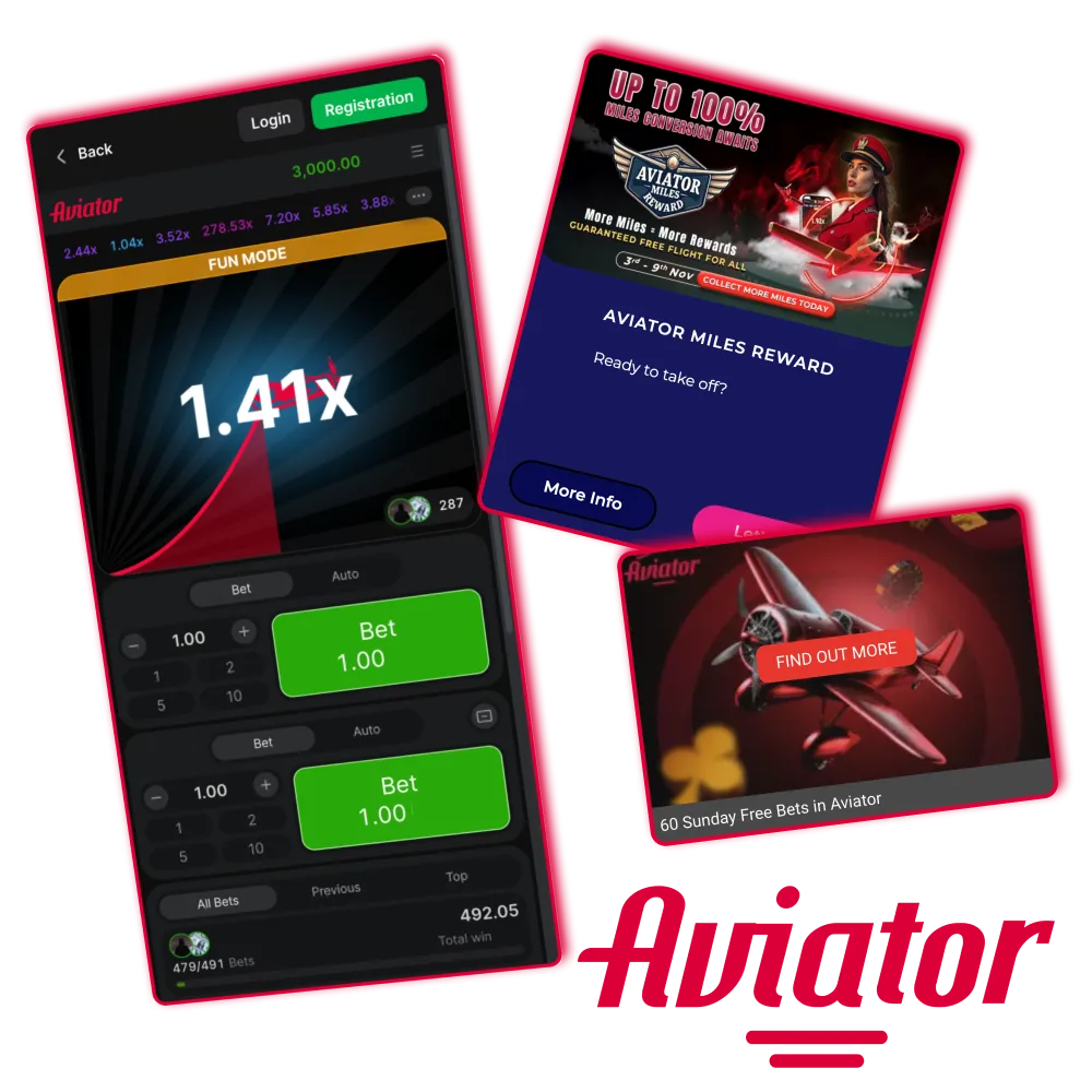 Explore bonus options in Aviator game.