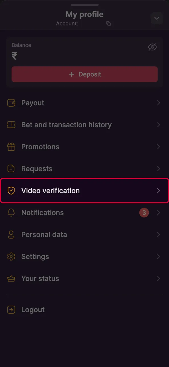Confirm account and play Aviator for real.