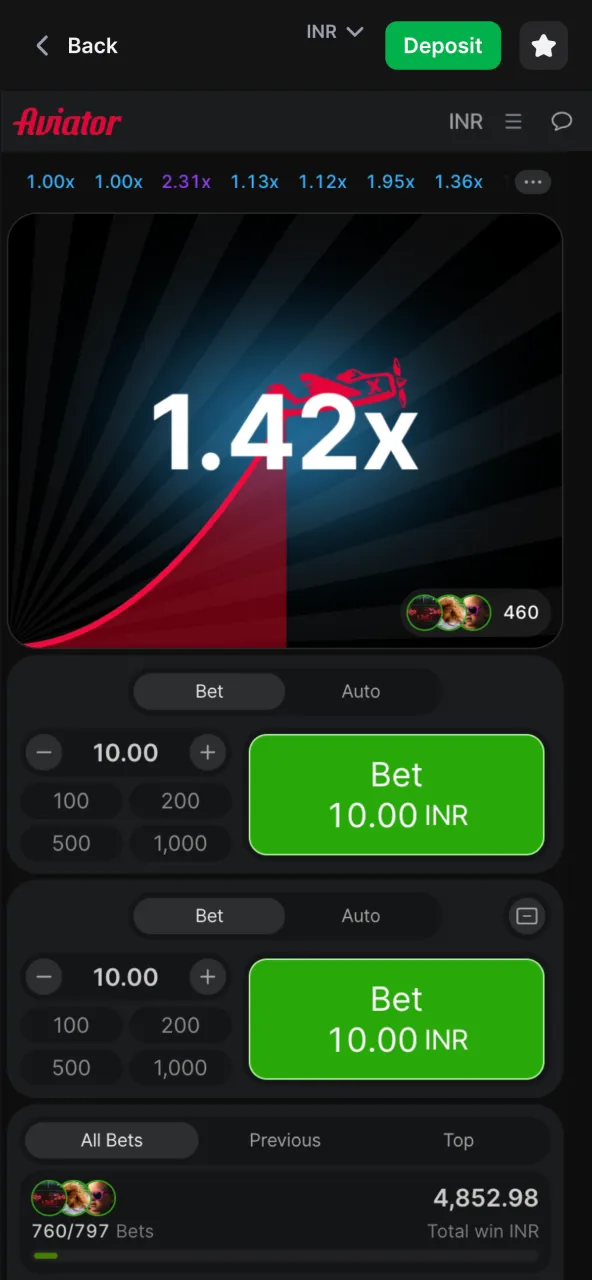 Aviator lets you bet in many ways.