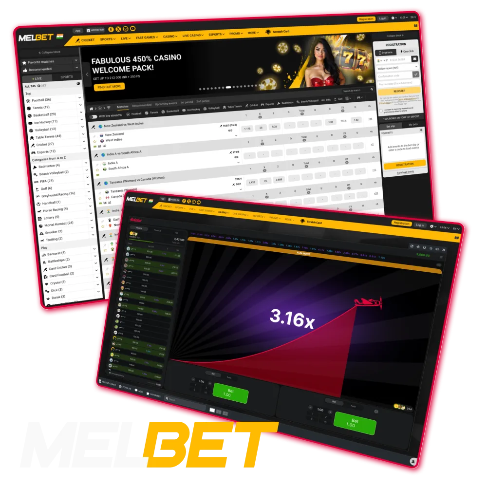 Aviator gameplay provided on MelBet site.