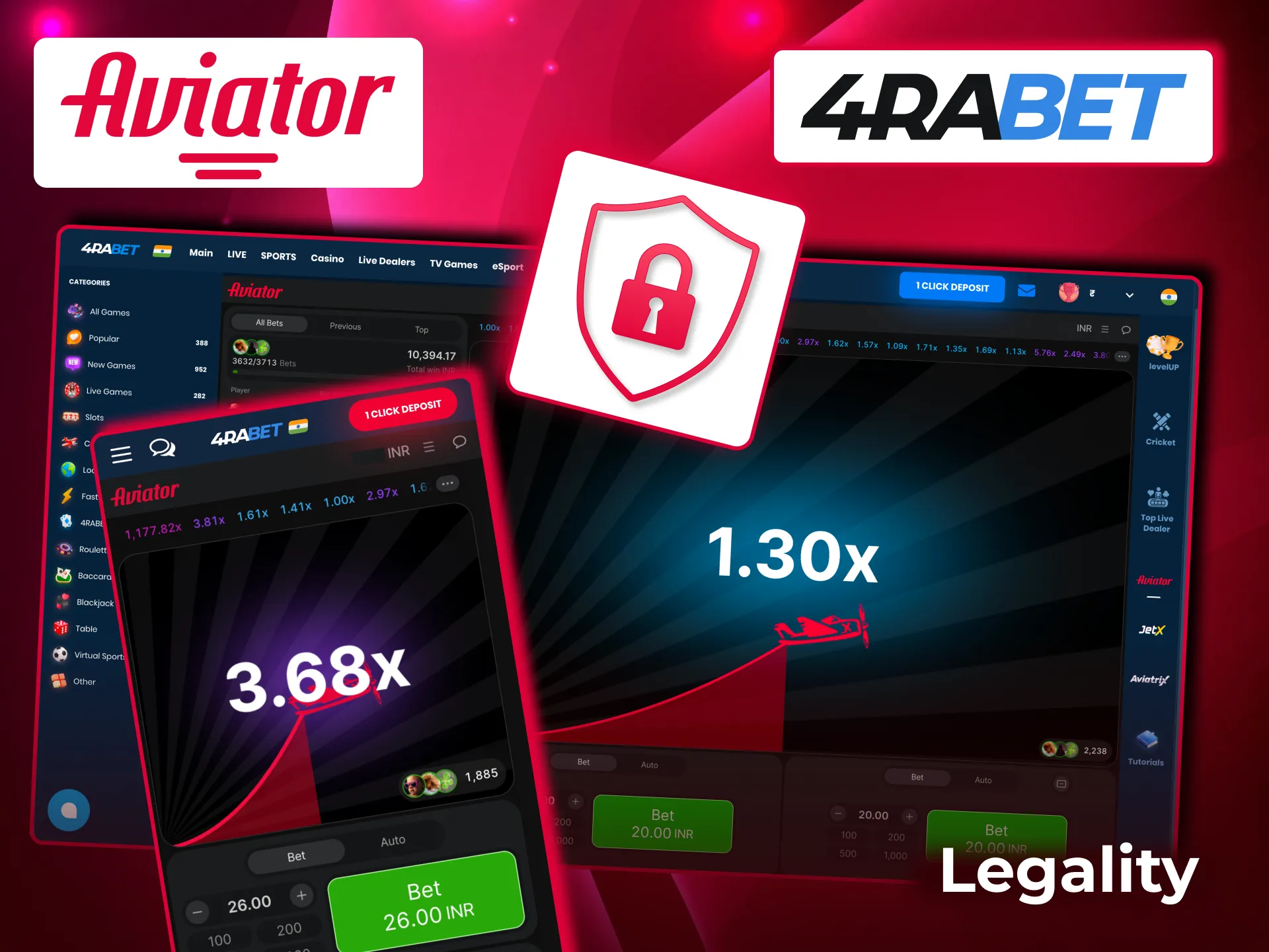 Play Aviator on 4rabet legally in India with secure transactions.