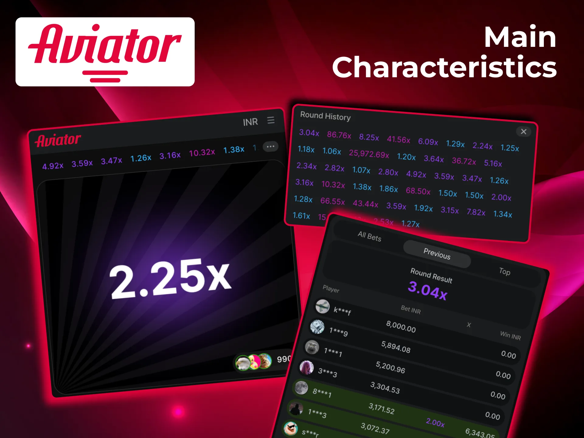 Aviator unique game features include fast rounds, multiple bets, fairness, and simple interface.