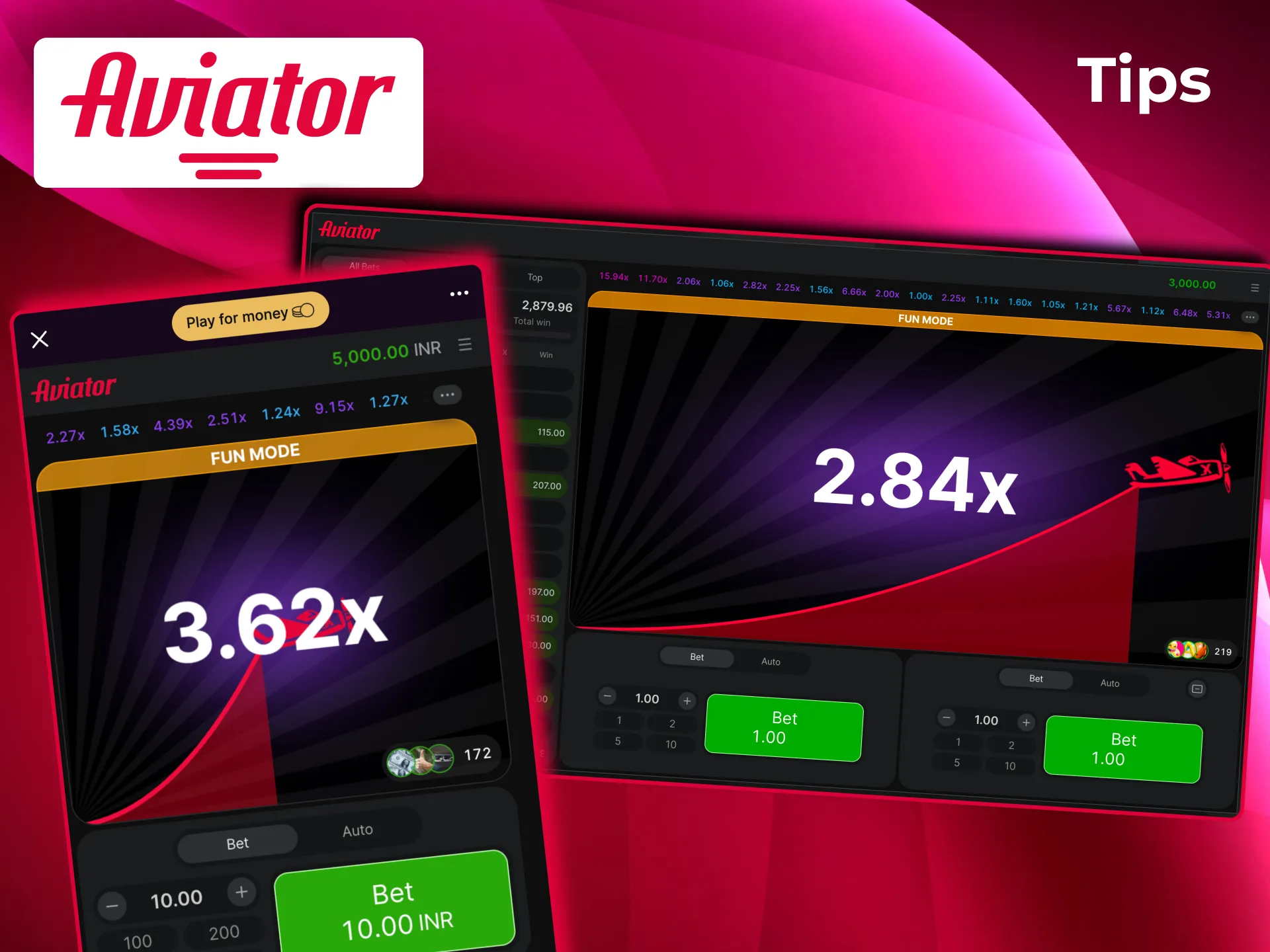 Tips for Aviator gameplay include using two bets, aiming for consistent wins, and avoiding risky recovery.