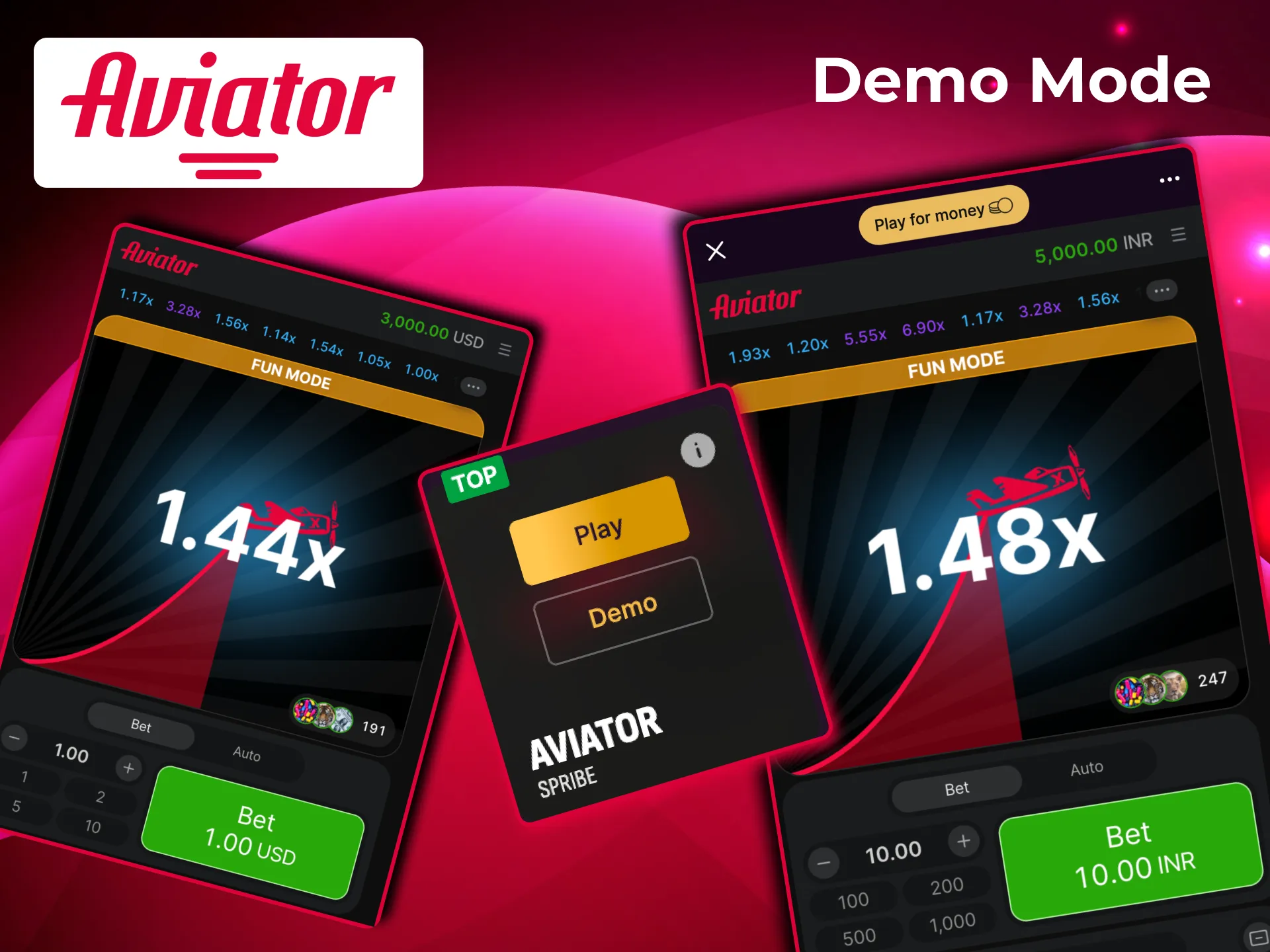 Practice Aviator gameplay in demo mode with preserved features and no deposit.