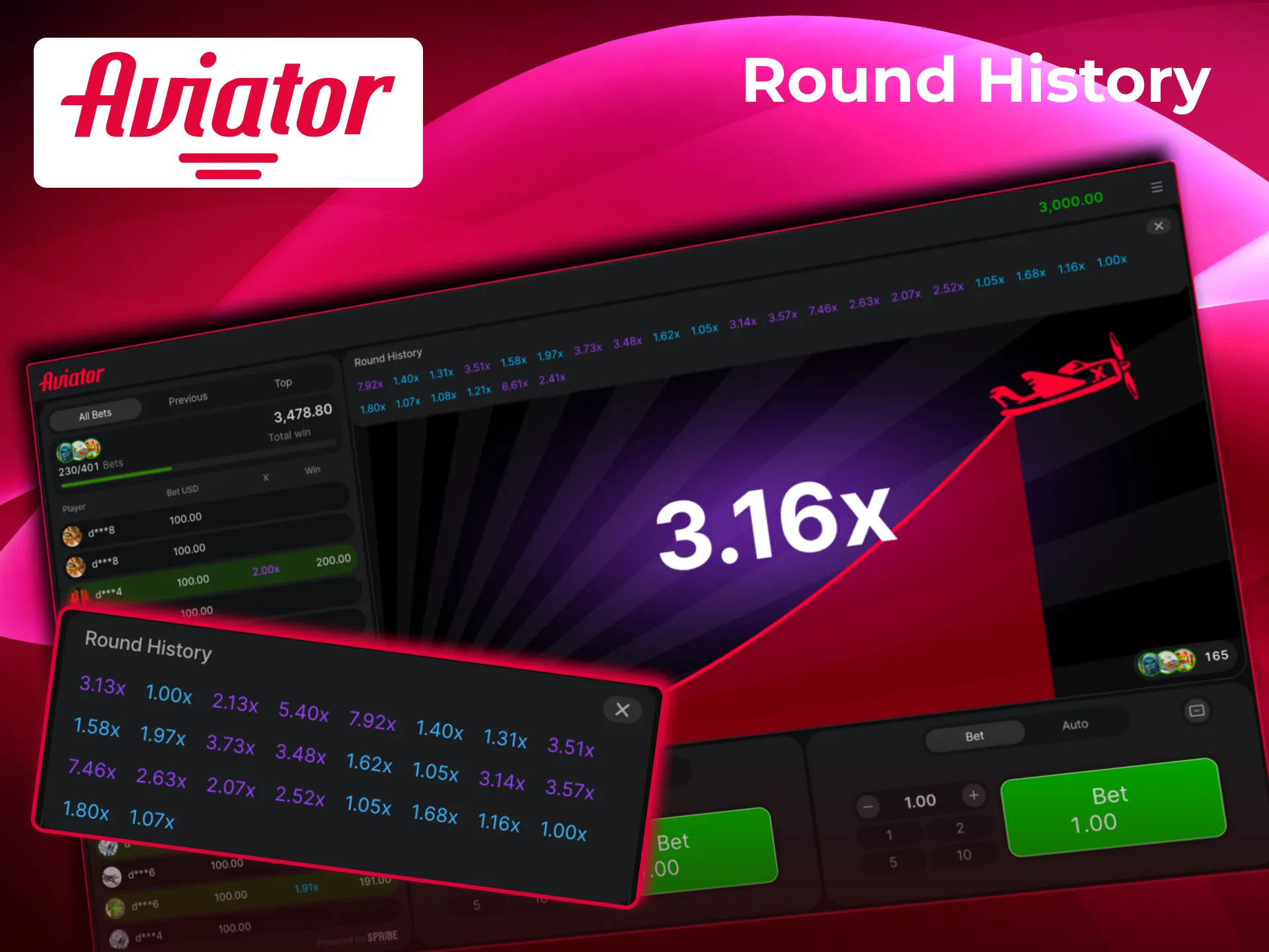 Players analyze Aviator history panel to track outcomes and plan gameplay.