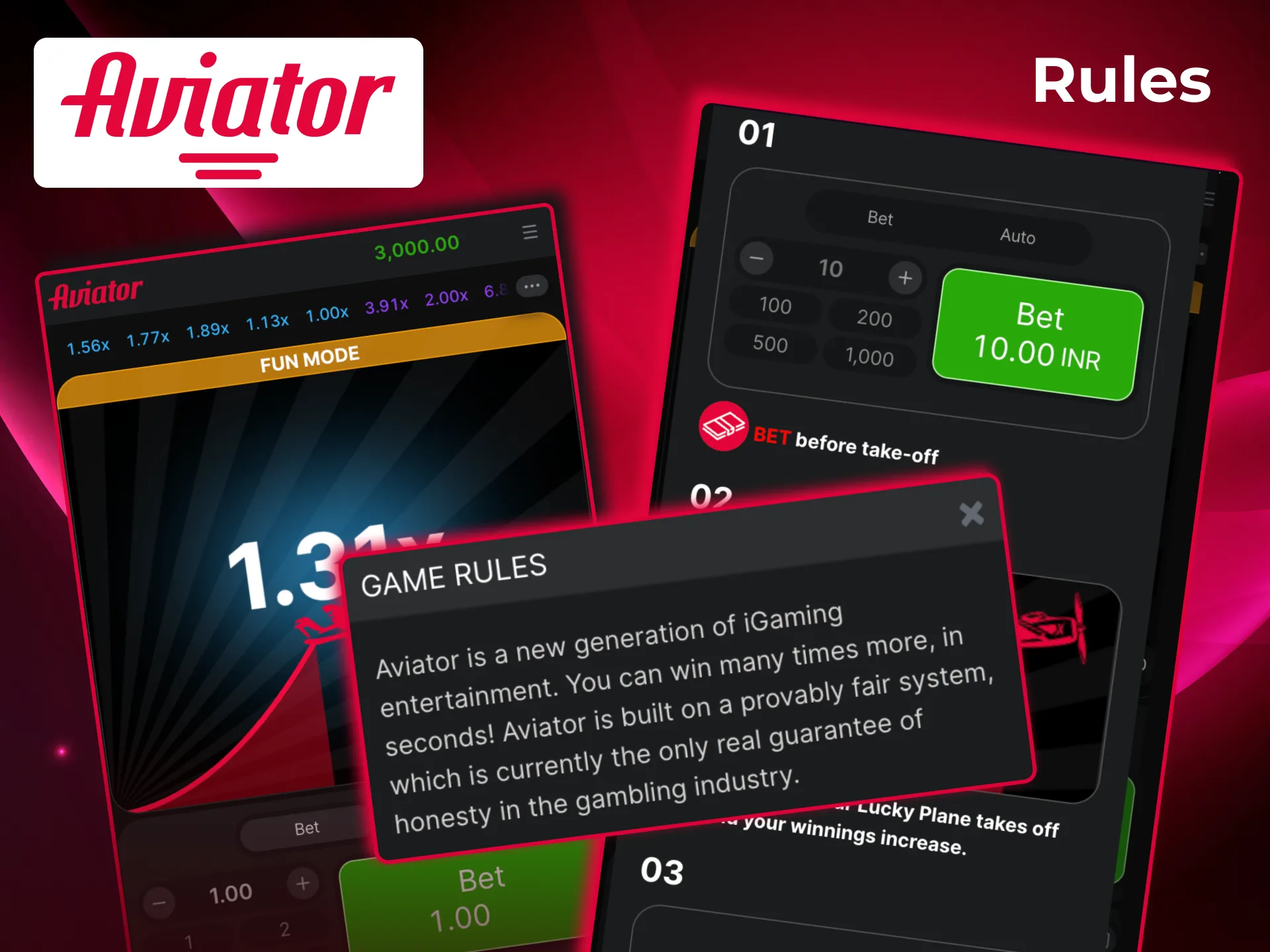 Aviator rules involve multipliers and quick cash out decisions.