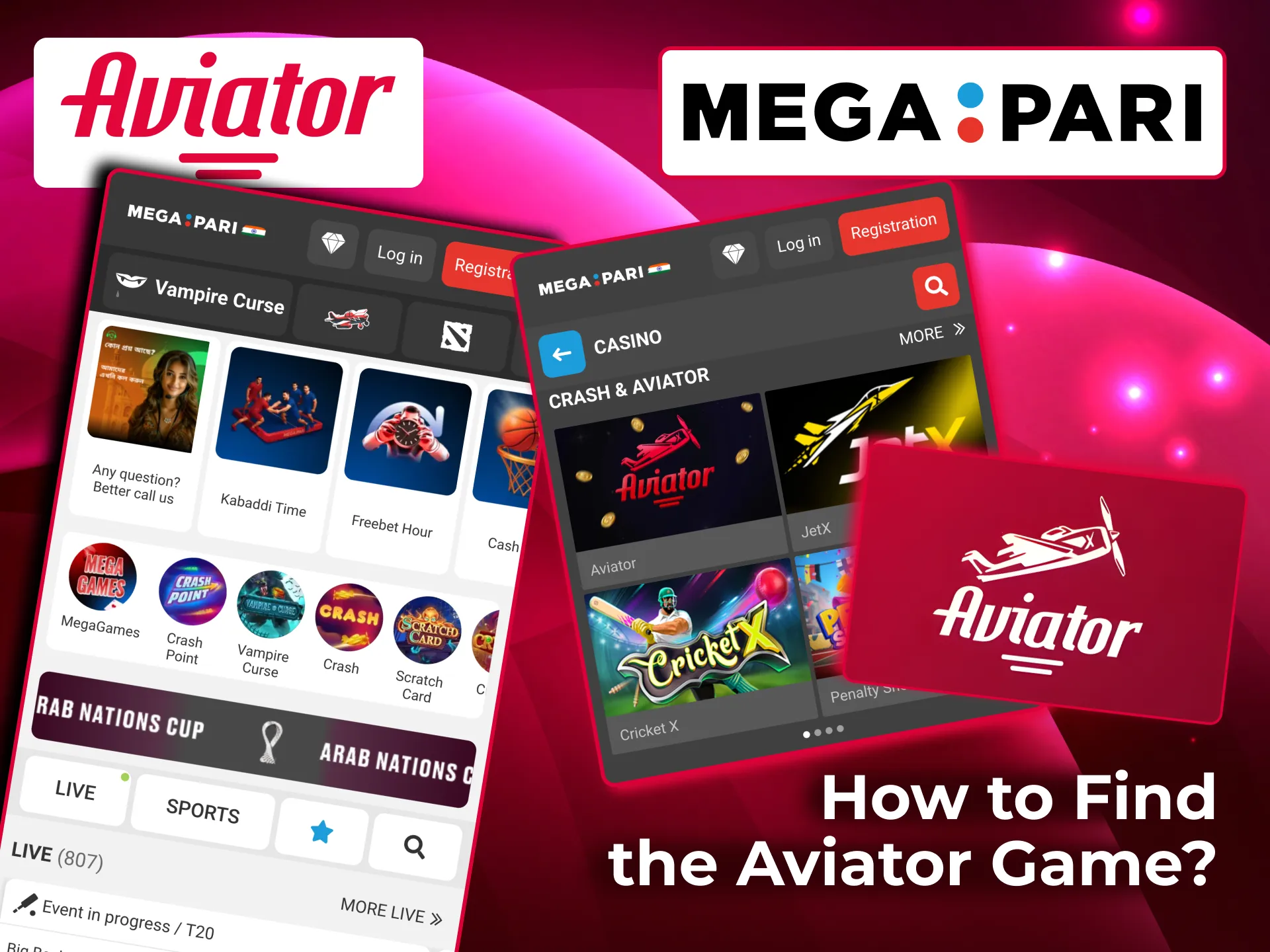 Aviator game top option on Megapari site.