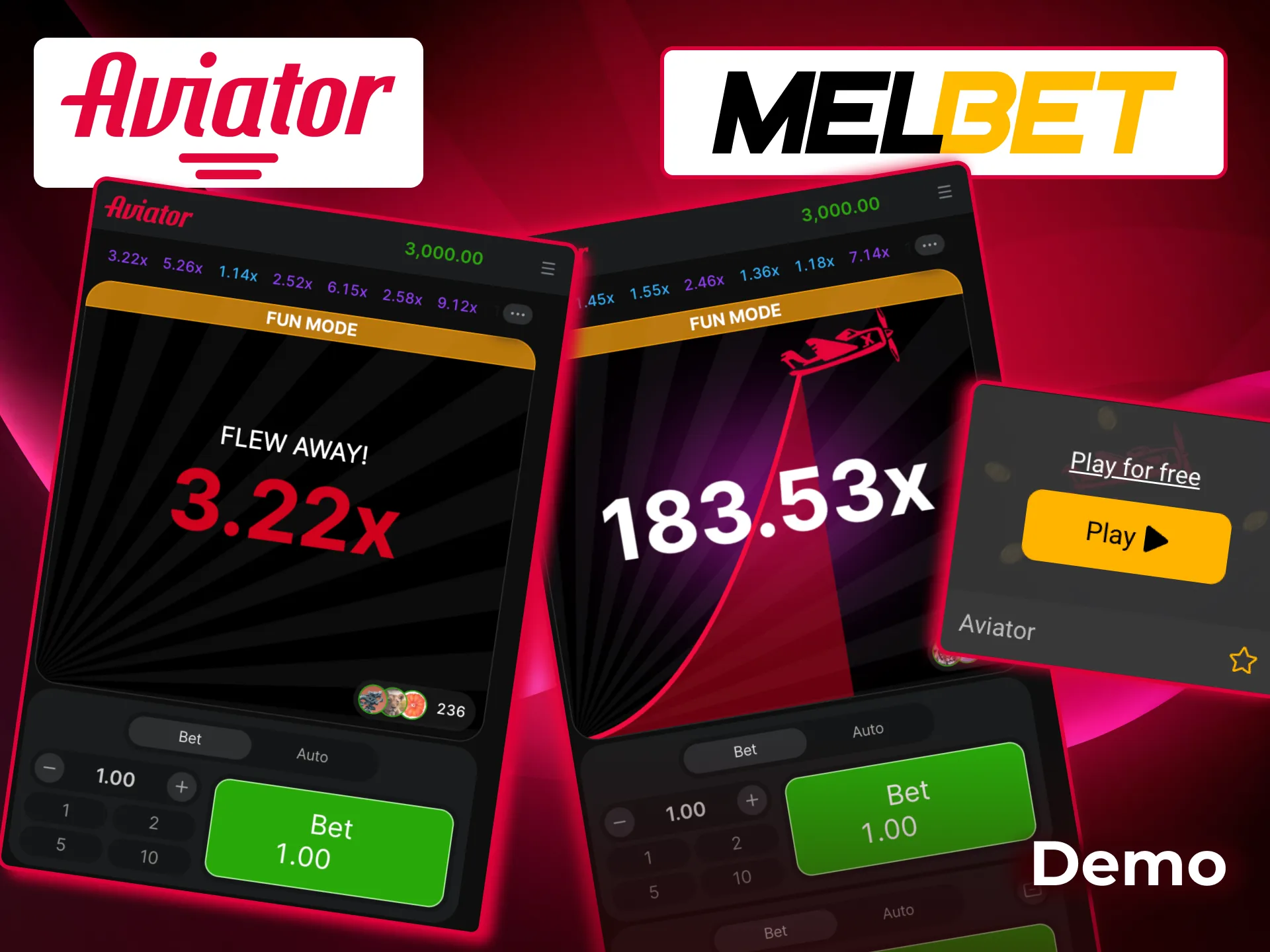 MelBet Aviator demo offers risk‑free gameplay to learn rules and tactics.