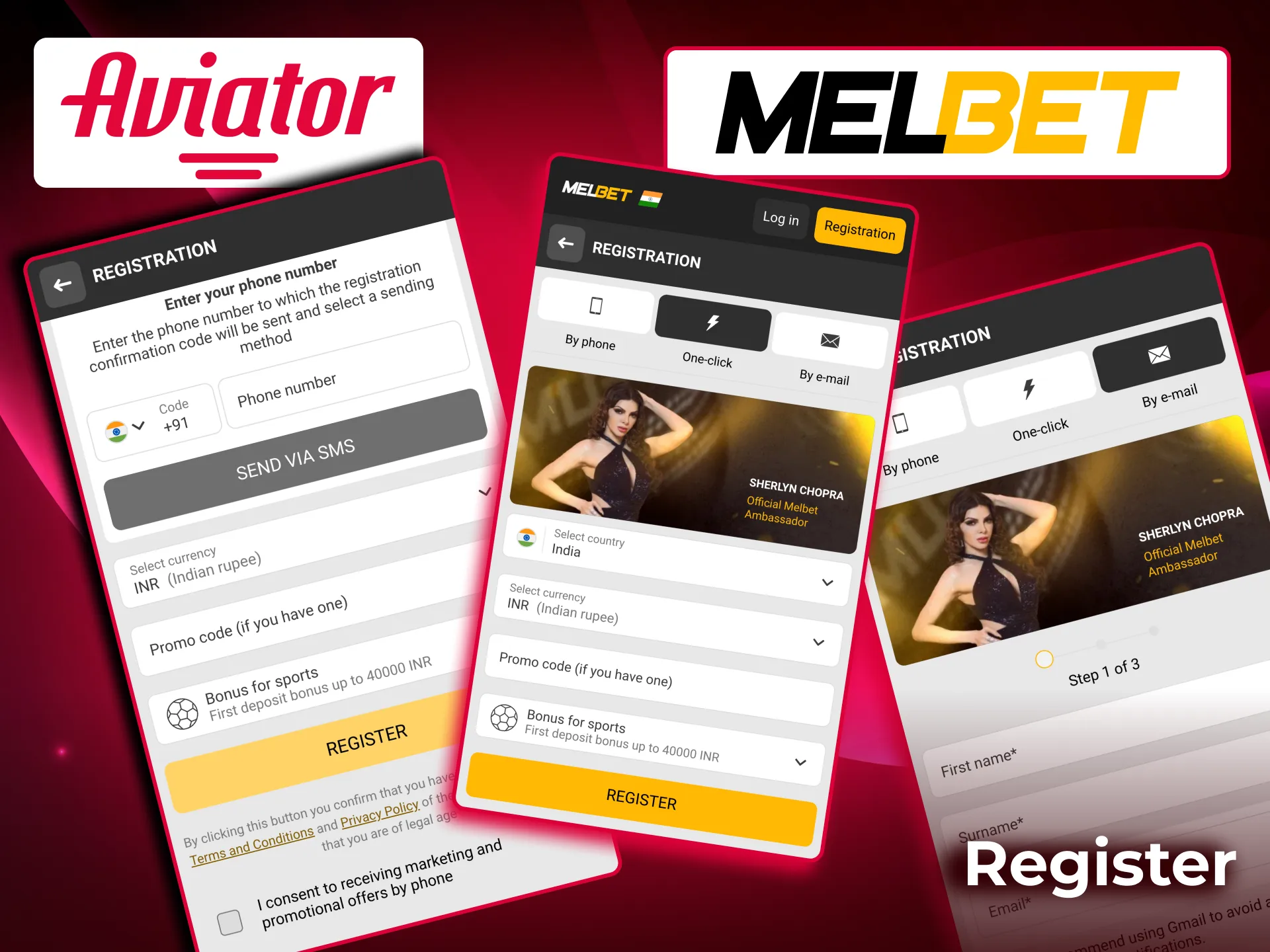 Simple MelBet registration process to access Aviator and casino games.