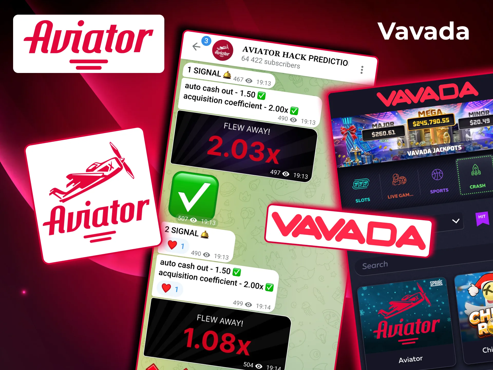 Vavada Aviator Telegram signals offer medium accuracy predictions with frequent channel updates.