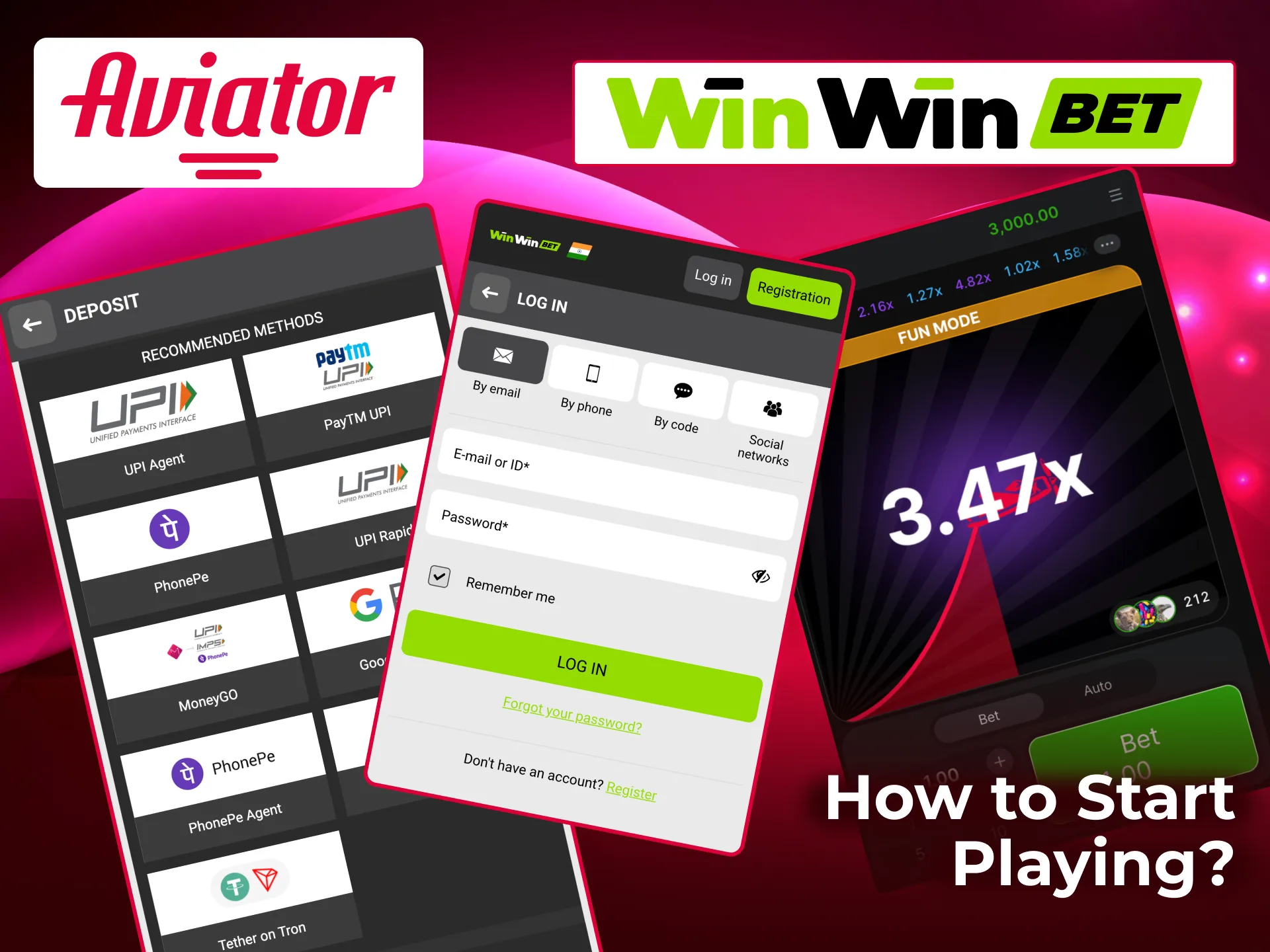 Start Aviator on WinWin by registering, verifying ID, depositing, and choosing play or demo mode.